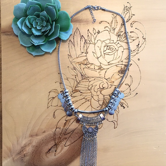 Aldo necklace. Silver colour. 21.5 inches for the neck. NWOT. 3 for $15 - Picture 1 of 5